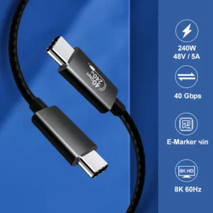 Кабель USB4 Type-C 240W 40 Гбит/с E-Marker